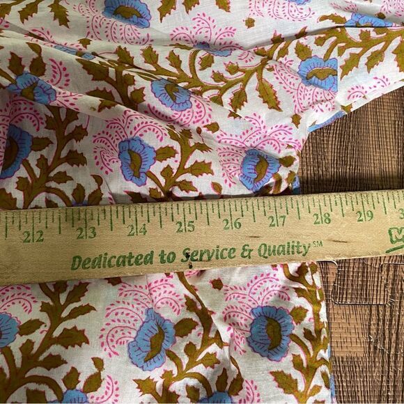 J Crew SZ BLOCKPRINTS Off The Shoulders Traci Blouse Medium - Picture 6 of 9